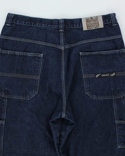 Vintage 90's Wide Leg Marithe Francois Girbaud Dark Wash Jeans - W34 L30