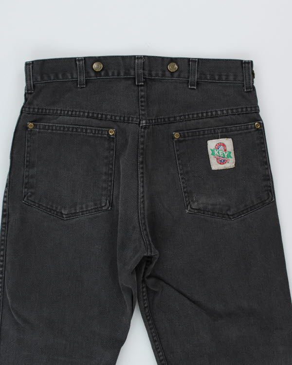 Vintage 90's Key Baggy Grey Stone Wash Jeans - W32 L29