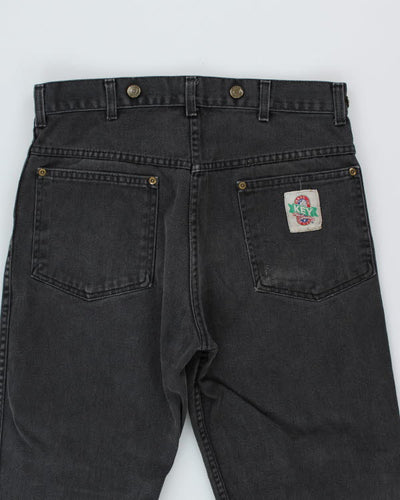 Vintage 90's Key Baggy Grey Stone Wash Jeans - W32 L29