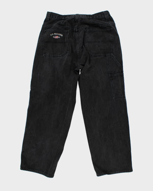 Vintage Polo Assn Baggy Black Jeans - W32 L29