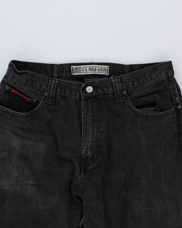 Vintage Polo Assn Baggy Black Jeans - W32 L29