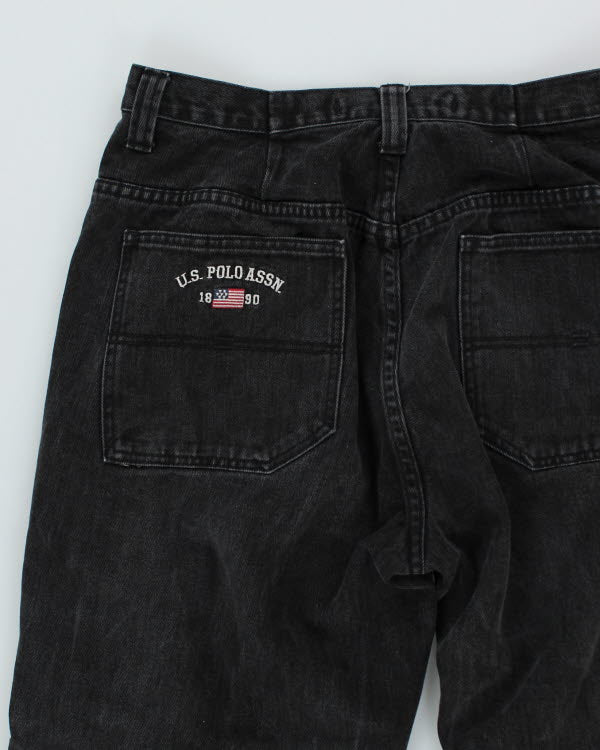Vintage Polo Assn Baggy Black Jeans - W32 L29