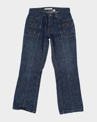 Vintage 90's Multi Pocket Bootcut Dark Wash Denim Jeans - W34 L30