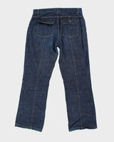 Vintage 90's Multi Pocket Bootcut Dark Wash Denim Jeans - W34 L30