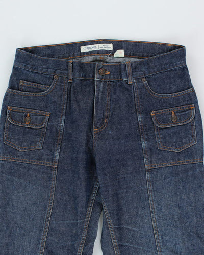 Vintage 90's Multi Pocket Bootcut Dark Wash Denim Jeans - W34 L30