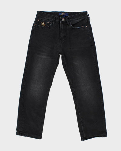 Vintage Polo Bear Embroidered Black Jeans - W30 L25