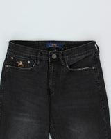 Vintage Polo Bear Embroidered Black Jeans - W30 L25