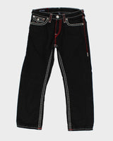 Vintage Y2K True Religion Black Straight Leg Jeans - W32 L27