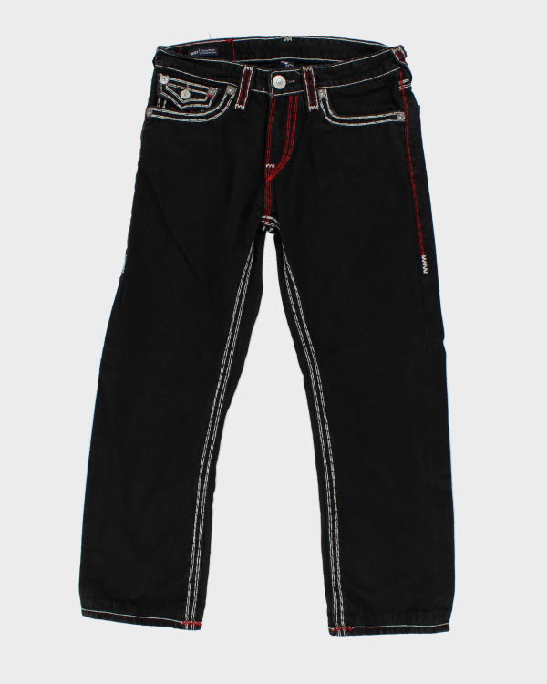 Vintage Y2K True Religion Black Straight Leg Jeans - W32 L27