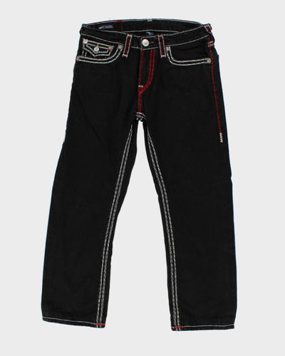 Vintage Y2K True Religion Black Straight Leg Jeans - W32 L27