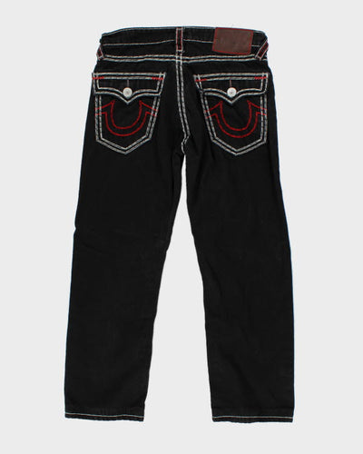 Vintage Y2K True Religion Black Straight Leg Jeans - W32 L27