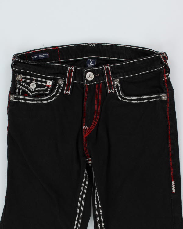 Vintage Y2K True Religion Black Straight Leg Jeans - W32 L27