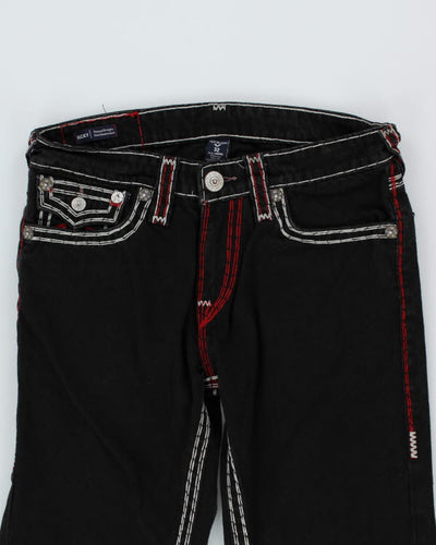 Vintage Y2K True Religion Black Straight Leg Jeans - W32 L27