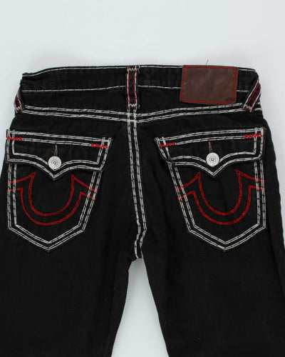 Vintage Y2K True Religion Black Straight Leg Jeans - W32 L27