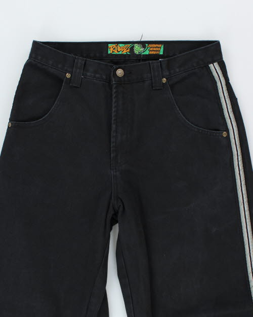 Vintage Ribeez Striped Wide Leg Jeans - W30 L31