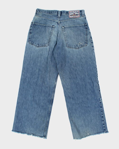 Vintage 90's Silver Restricted Baggy Denim Jeans - W32 L29