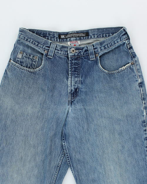 Vintage 90's Silver Restricted Baggy Denim Jeans - W32 L29