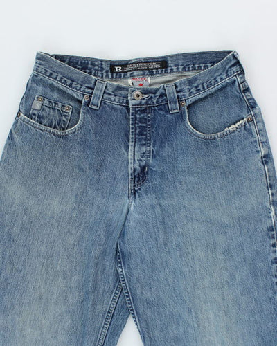Vintage 90's Silver Restricted Baggy Denim Jeans - W32 L29