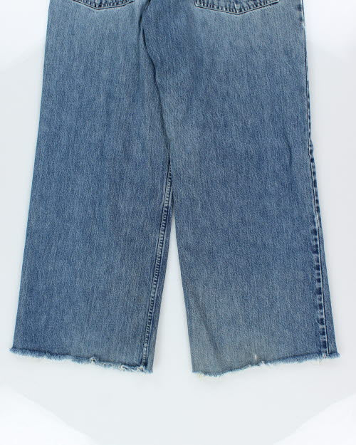 Vintage 90's Silver Restricted Baggy Denim Jeans - W32 L29