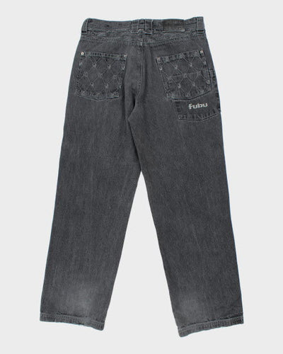 Vintage 90's Baggy Fubu Embroidered Jeans - W34 L30