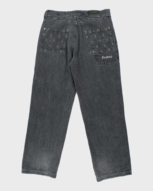 Vintage 90's Baggy Fubu Embroidered Jeans - W34 L30