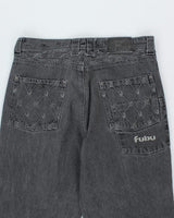 Vintage 90's Baggy Fubu Embroidered Jeans - W34 L30