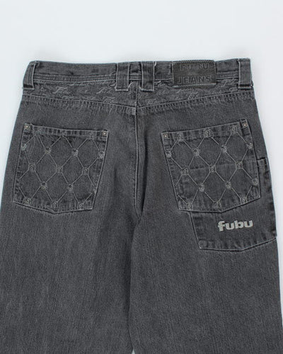 Vintage 90's Baggy Fubu Embroidered Jeans - W34 L30