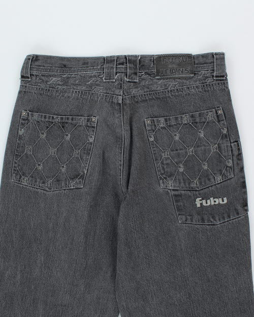 Vintage 90's Baggy Fubu Embroidered Jeans - W34 L30