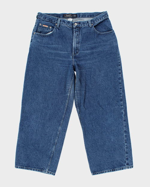 Vintage Wide Leg Blue Notes Jeans - W36 L28