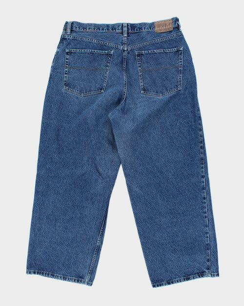 Vintage Wide Leg Blue Notes Jeans - W36 L28