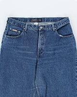 Vintage Wide Leg Blue Notes Jeans - W36 L28
