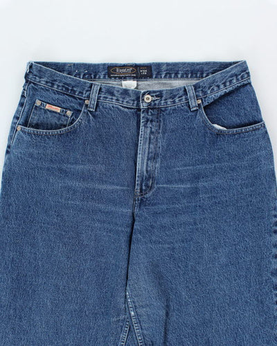 Vintage Wide Leg Blue Notes Jeans - W36 L28