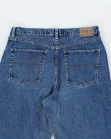 Vintage Wide Leg Blue Notes Jeans - W36 L28