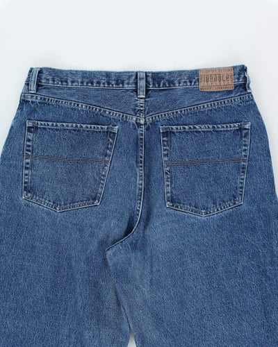 Vintage Wide Leg Blue Notes Jeans - W36 L28