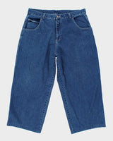 Vintage 90's Flip Flop Ultra Wide Leg Embroidered Jeans - W38 L27