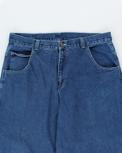 Vintage 90's Flip Flop Ultra Wide Leg Embroidered Jeans - W38 L27