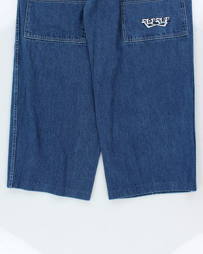 Vintage 90's Flip Flop Ultra Wide Leg Embroidered Jeans - W38 L27