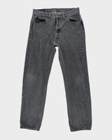 Vintage Levi's 501 Grey Stone Wash Denim Jeans - W32 L28