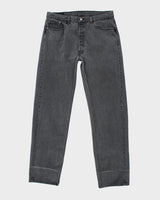 Vintage Levi's 501 Grey Stone Wash Denim Jeans - W34 L32