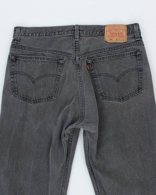 Vintage Levi's 501 Grey Stone Wash Denim Jeans W34 L32 – Rokit