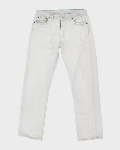 Vintage Levi's 501 Light Grey Stone Wash Denim Jeans - W32 L30