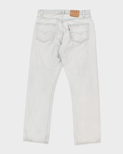 Vintage Levi's 501 Light Grey Stone Wash Denim Jeans - W32 L30