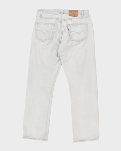 Vintage Levi's 501 Light Grey Stone Wash Denim Jeans - W32 L30