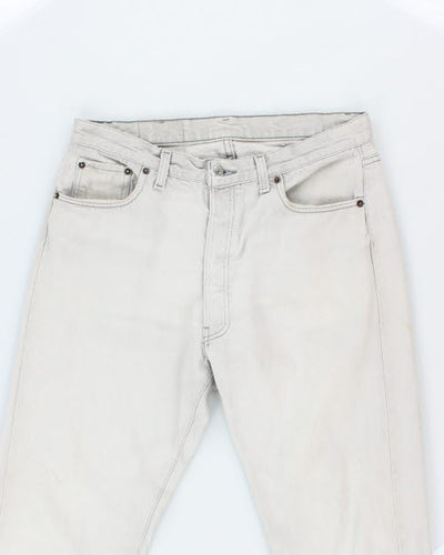 Vintage Levi's 501 Light Grey Stone Wash Denim Jeans - W32 L30