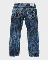 Vintage Y2K True Religion Blue Acid Wash Denim Jeans - W34 L31