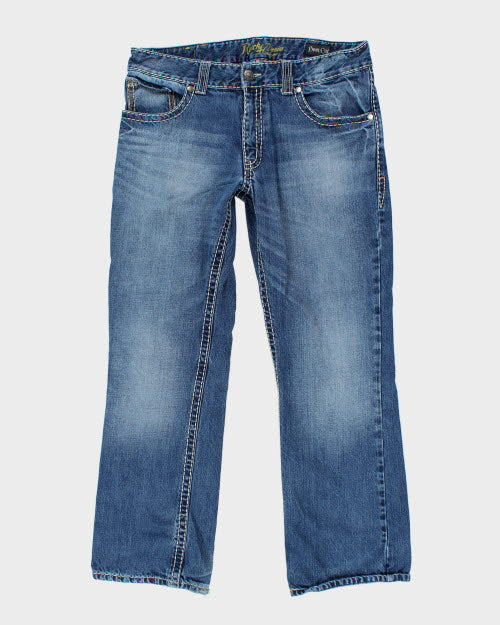 Vintage Y2K Contrast Stitch Bootcut Jeans - W36 L30