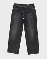 Vintage Point Zero Baggy Dark Wash Denim Jeans - W34 L32