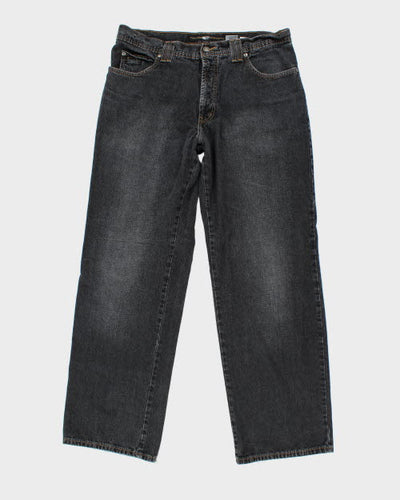 Vintage Point Zero Baggy Dark Wash Denim Jeans - W34 L32