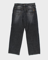 Vintage Point Zero Baggy Dark Wash Denim Jeans - W34 L32