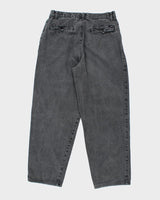 Vintage 90's Pleated Baggy Grey Wash Denim Jeans - W30 L26